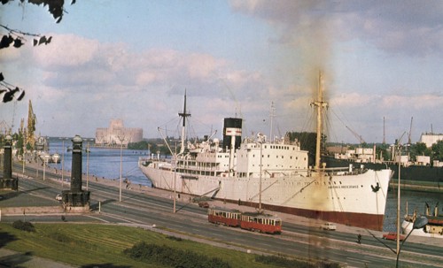 SS Ship Captain K. Maciejewicz at Waly Chrobrego in Szczecin ca. before 1978