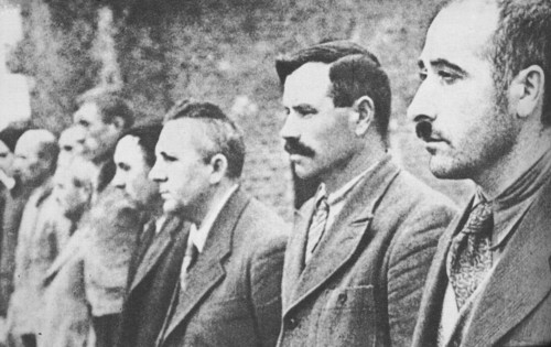 German internment camp in Fort VII of Torun Fortress. Polish prisoners during the roll call. In the first months of German occupation few thousand Poles were imprisonment in Fort VII ca. 1939