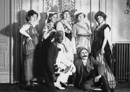 Date: 1910-1915 - Mrs. C.H. Wright - Mrs. Chas. Ebert - Mrs. R. Beckwith - Mrs. J.M. Flagg - Mrs. H.G. Dart - C.A. Gilbert and H.G. Dart