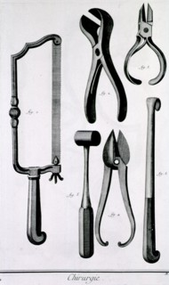 Instruments used in surgery ca. 1700s