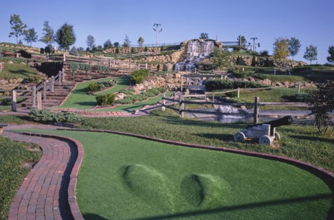1980s United States -  Overall with Green Front -  Pirate's Cove Adventure Golf Route 13 -  Wisconsin Dells -  Wisconsin ca. 1988