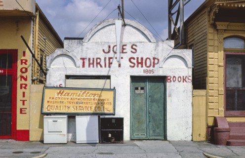 1980s United States -  Joe's Thrift Shop Rampart [i.e. St. Claude Street] & Anthony Streets New Orleans Louisiana ca. 1982