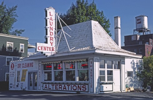 1970s United States -  Laundry Center Main Street Binghampton New York ca. 1977