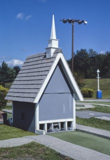 1980s United States -  Church -  Baker's mini golf -  Route 7 -  Lanesborough -  Massachusetts ca. 1984