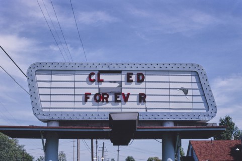 1980s United States -  Starlite Drive-In Theater sign Route 10 Bay City Michigan ca. 1988