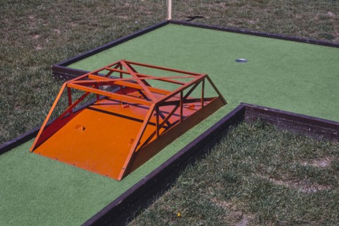 1980s United States -  Bridge -  Three Woods mini golf -  Yankton -  South Dakota ca. 1987