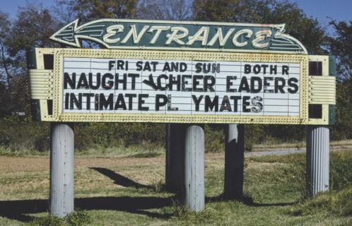 1970s United States -  Paducah Drive-In Theater sign Route 45C Paducah Kentucky ca. 1979