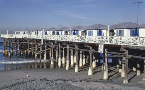 1980s United States -  Motel Crystal Pier side view Pacific Beach California ca. 1985