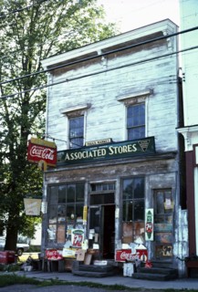 1970s America -  Paul's Market, Main Street, Franklin, New York 1976