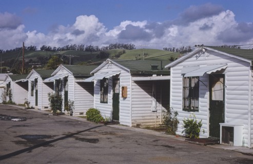 1970s United States -  Log Cabin Motel, San Leandro, California 1977
