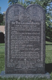 2000s America -  Ten Commandments Monument, Kellogg, Idaho 2004
