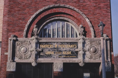 2000s United States -  Farmers and Merchants Union Bank by Louis Sullivan, James Street, Columbus, Wisconsin 2008