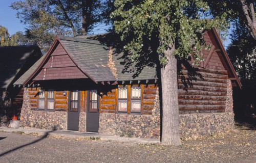 1980s United States -  Rock Log Motel, Glendive, Montana 1987