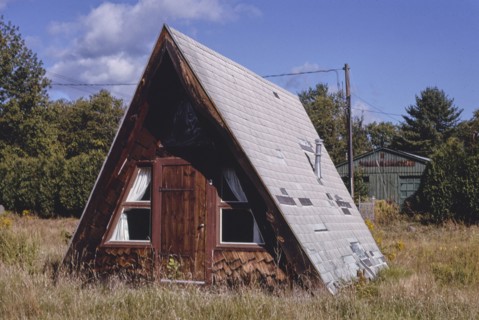 1990s United States -  Old A-frame motel cabin, Charlemont, Massachusetts 1995