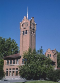 2000s America -  Old Milwaukee Road Railroad Station, Missoula, Montana 2004