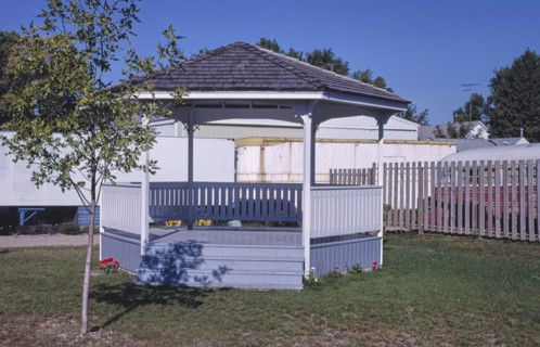 1980s United States -  Bandstand, rear, Aurelia, Iowa 1987