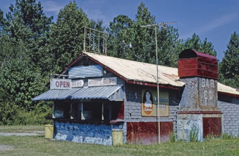 1990s America -   Moody's Bar-B-Q, Route 17, Woodbine, Georgia 1990