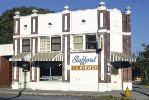 1970s America -  Stafford TV Service, 22nd Street and Pearl, Jacksonville, Florida 1979