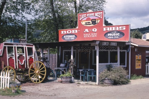 2000s America -   Bob-A-Q Restaurant, near Morro Bay, Morro Bay, California 2003