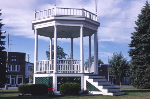 1980s United States -  Bandstand at City Hall, Route 29, Marine City, Michigan 1988