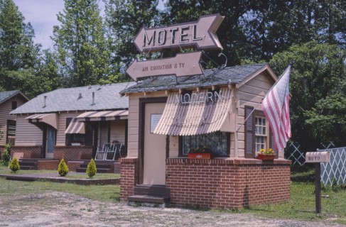 1980s United States -  Flint Side Motel office near Carsonville, Carsonville, Georgia 1982