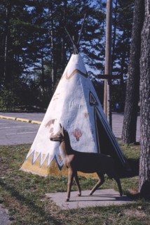 1980s United States -  Indian Trail Lodge Teepee, Route 31, Traverse City, Michigan 1988