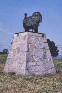 1980s America -  Turkey statue, Mount Crawford, Virginia 1982