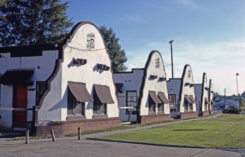 1980s United States -  Alamo Plaza Restaurant Motel, Jackson, Mississippi 1986