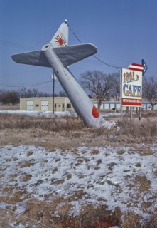 1980s America -  1941 Cafe sign, Lowell, Arkansas 1984