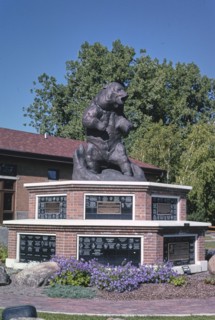 2000s United States -  Teddy Roosevelt Monument by Milwaukee Road Railroad Station, Missoula, Montana 2004