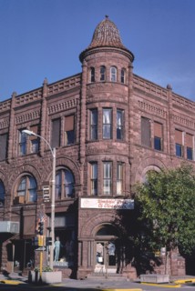 1980s United States -  Lee County Savings Bank (1893) 8th Street and Avenue G, Fort Madison, Iowa 1988