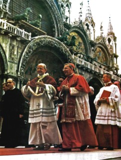 Visit of Pope Paul VI in Venice in 1972 with the Cardinal Patriarch Albino Luciani ca. 1972