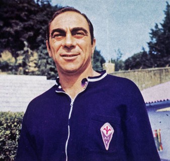 Italian-Argentines football coach Bruno Pesaola with A.C. Fiorentina ca. 1968-1971