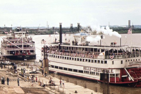 The "Belle Of Louisville" Docked At The "New" Louisville Waterfront On The Ohio River, May 1972