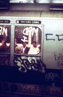 Many Subway Cars in New York City Have Been Spray-Painted by Vandals. 05/1973