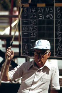 Photograph of Man Waiting to Play Shuffleboard at the Century Village Retirement Community in West Palm Beach ca. 1975