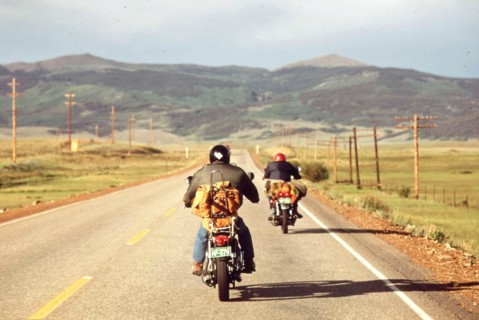 Vacationers on motorcycles, 05 1972