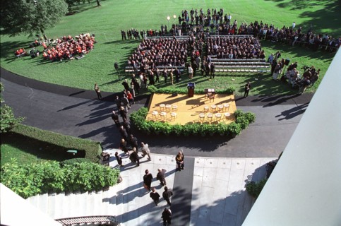 10/10/1993 - Photograph of the China Permanent Trade Relations Event on the South Lawn at the White House