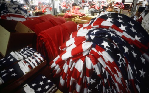 Recently completed United States flags
