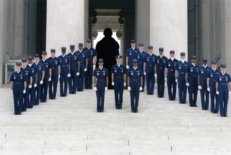 The U.S. Air Force Presidential Honor Guard Drill Team
