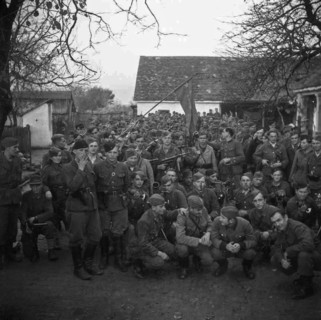 Photo shows the so-called “Russian” battalion, formed as part of the Osijek shock brigade of the People's Liberation Army of Yugoslavia from Soviet citizens. The name of the unit is not associated wit...