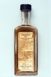FDA History - Patent Medicines & Liniments "Terkeeween" Oil Nerve and Bone Liniment