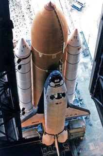 Roll out of Space Shuttle Columbia ca. March 1997