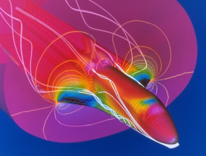 1991 - Computational Fluid Dynamics look at Space Shuttle flow
