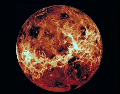 1991 - This global view of the surface of Venus is centered at 270 degrees east longitude.