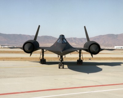 1991 - This photo shows a head-on view of NASA's SR-71B on the ramp at the Air Force's Plant 42 in Palmdale, California, shortly before delivery to DFRC