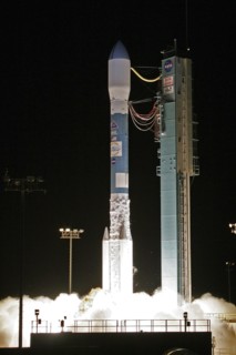 VANDENBERG AIR FORCE BASE, Calif. – Fiery clouds light up Space Launch Complex-2 at the liftoff of the Delta II rocket carrying the Ocean Surface Topography Mission, or OSTM/Jason 2, spacecraft (ca. 2...
