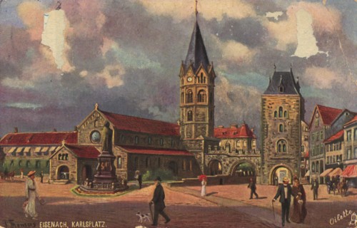 Karlsplatz et monument de Luther à Eisenach