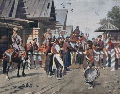 people crossing the Prussian - Saxon border
