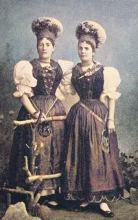 farmer's wife in traditional dress from the valley Drautal